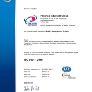 گواهینامه مدیریت کیفیت ISO 9001 2015